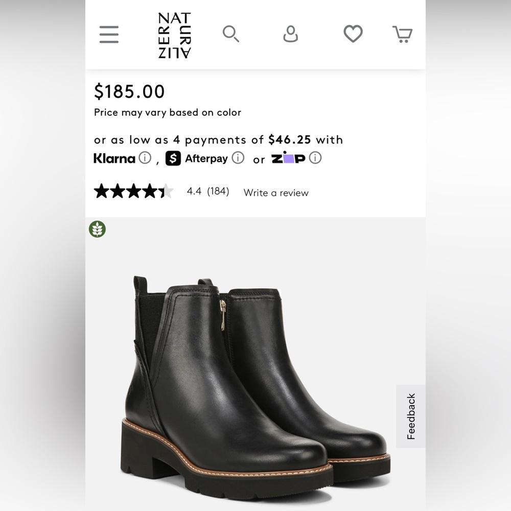 Naturalizer Black Darry Boots